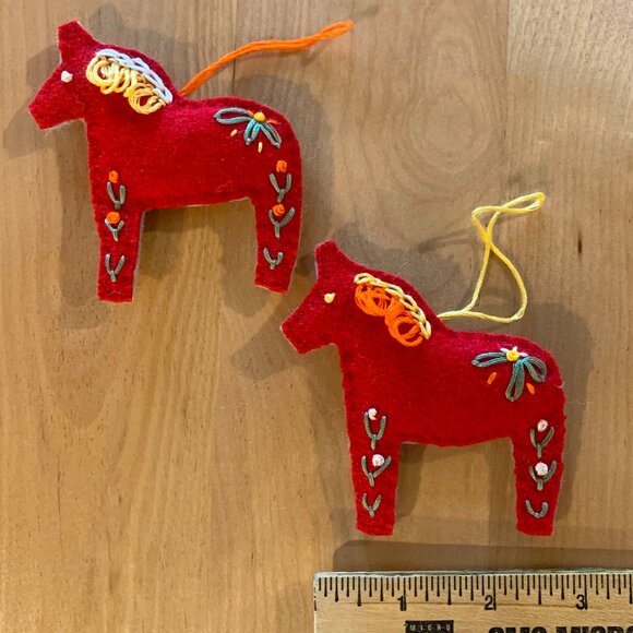 DALA HORSE Hand Embroidered Ornaments. NEW (Lot 9) - Picture 4 of 4